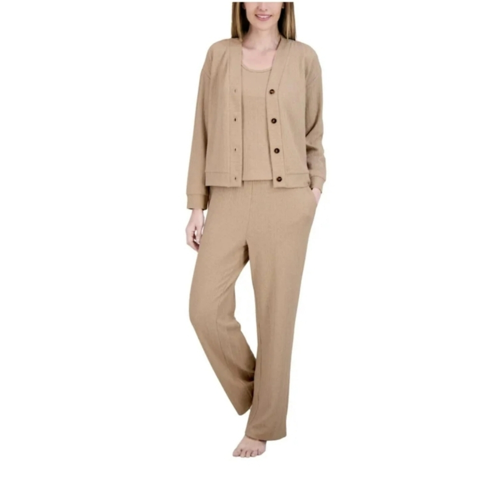 LIVE 2 LOUNGE 3 PIECE SET WOMEN'S COLOR TAN - Picture 2 of 5